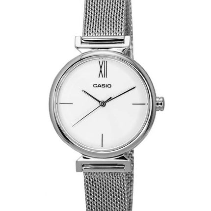 Casio Analog rustfrit stål hvid skive Quartz LTP-2023VM-7C LTP2023VM-7C dameur