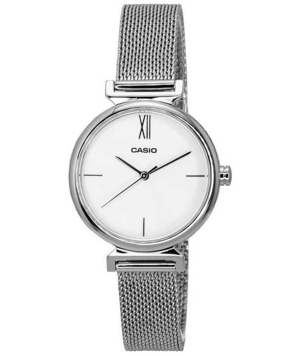 Casio Analog rustfrit stål hvid skive Quartz LTP-2023VM-7C LTP2023VM-7C dameur