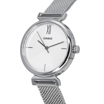 Casio Analog rustfrit stål hvid skive Quartz LTP-2023VM-7C LTP2023VM-7C dameur