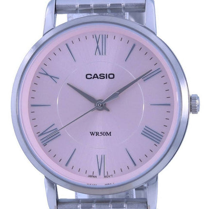 Casio Analog Pink Urskive Rustfrit StÃ¥l Kvarts LTP-B110D-4A LTPB110D-4 Dameur