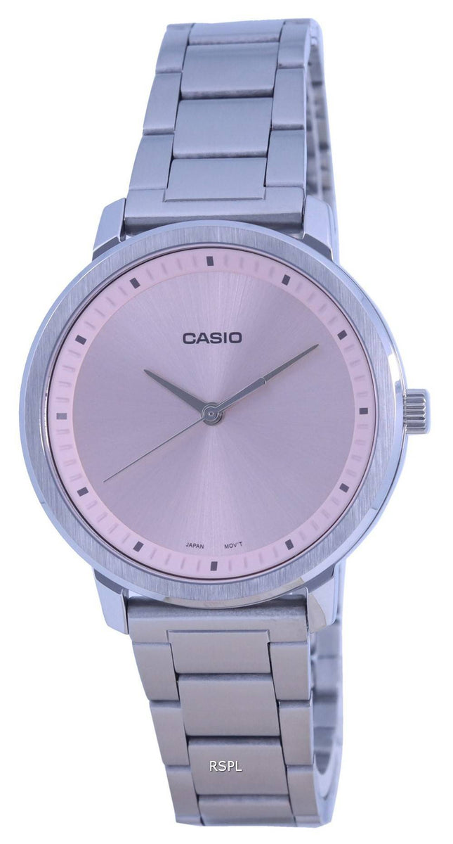 Casio Analog Pink Urskive Rustfrit StÃ¥l LTP-B115D-4E LTPB115D-4 Dameur