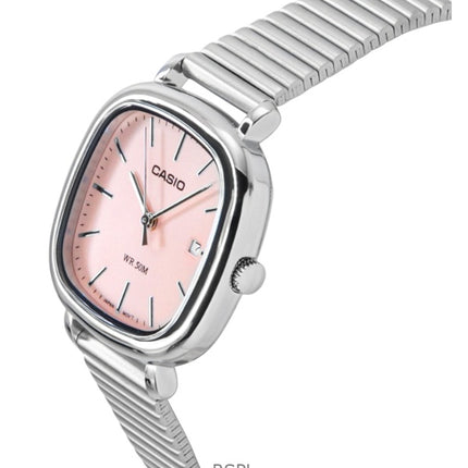 Casio Standard Analog Rustfrit Stål Laksefarvet Skive Quartz LTP-B166D-4AV Dameur