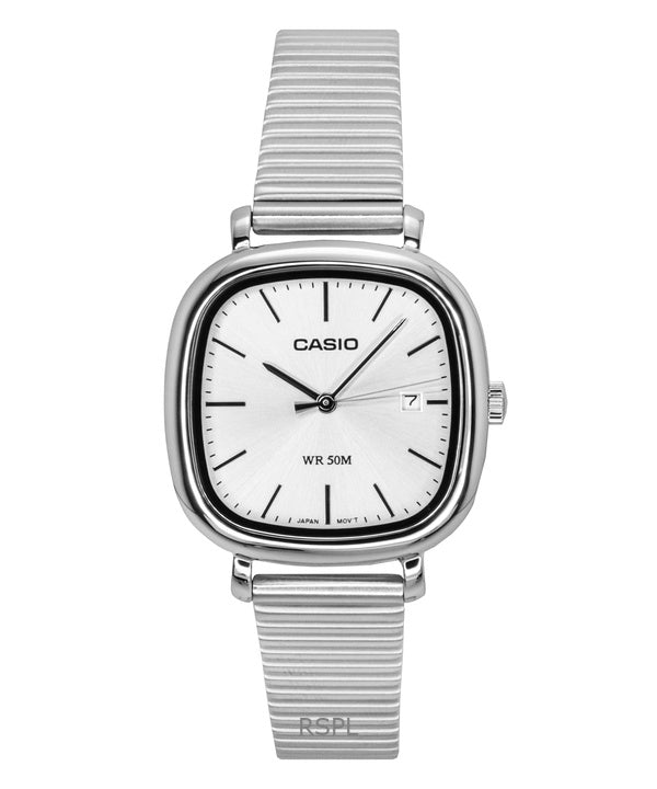 Casio Standard Analog Rustfrit Stål Sølv Skive Quartz LTP-B166D-7AV Dameur