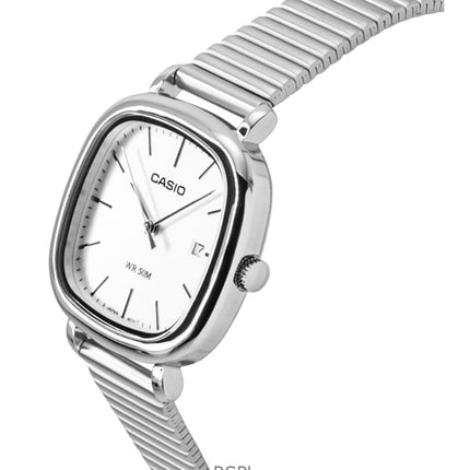 Casio Standard Analog Rustfrit Stål Sølv Skive Quartz LTP-B166D-7AV Dameur