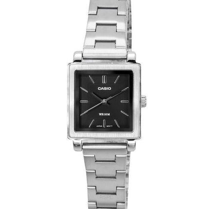 Casio Standard Analog Rustfrit Stål Sort Urskive Quartz LTP-E176D-1A Dameur