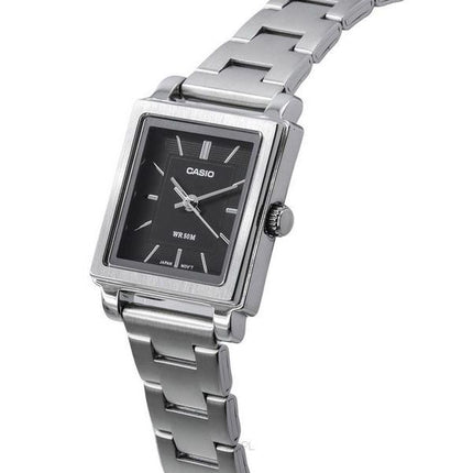 Casio Standard Analog Rustfrit Stål Sort Urskive Quartz LTP-E176D-1A Dameur