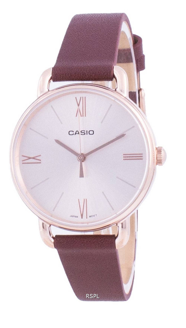 Casio Rose Gold Tone Dial Quartz LTP-E414PL-5A LTPE414PL-5A Dameur