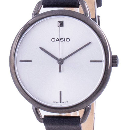 Casio sølv urskive læderrem kvarts LTP-E415GRL-1C LTPE415GRL-1C dameur