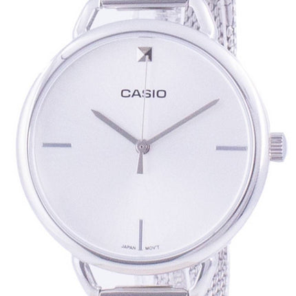 Casio sølv urskive rustfrit stål kvarts LTP-E415M-7C LTPE415M-7C kvinders ur