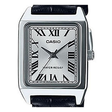 Casio standard analog læderrem Silver Dial Quartz LTP-V007L-7B1 dameur