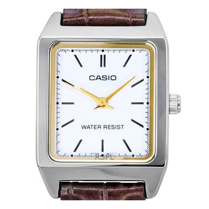 Casio Standard Analog Læderrem Hvid Urskive Quartz LTP-V007L-7E2 Dameur
