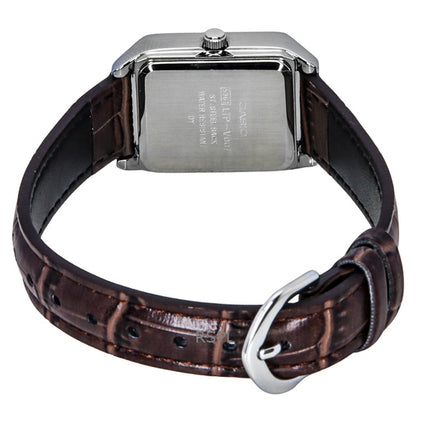 Casio Standard Analog Læderrem Hvid Urskive Quartz LTP-V007L-7E2 Dameur