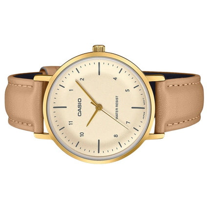 Casio Standard Analog Læderrem Salmon Dial Quartz LTP-VT03GL-4B Dameur