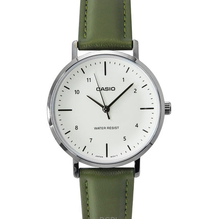 Casio Standard Analog Læderrem Beige Urskive Quartz LTP-VT03L-3B Dameur