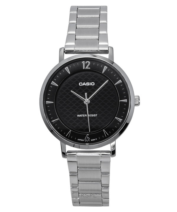 Casio Standard Analog Rustfrit Stål Sort Urskive Quartz LTP-VT04D-1A Dameur