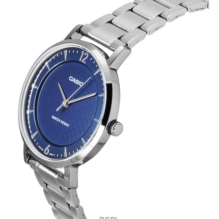 Casio standard analog rustfrit stål blå skive kvarts LTP-VT04D-2A dameur