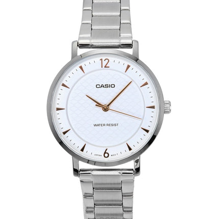 Casio standard analog rustfrit stål cremeskive kvarts LTP-VT04D-7A dameur