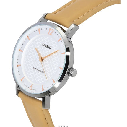 Casio Standard Analog Læderrem Cream Dial Quartz LTP-VT04L-7A1 dameur