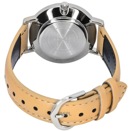 Casio Standard Analog Læderrem Cream Dial Quartz LTP-VT04L-7A1 dameur