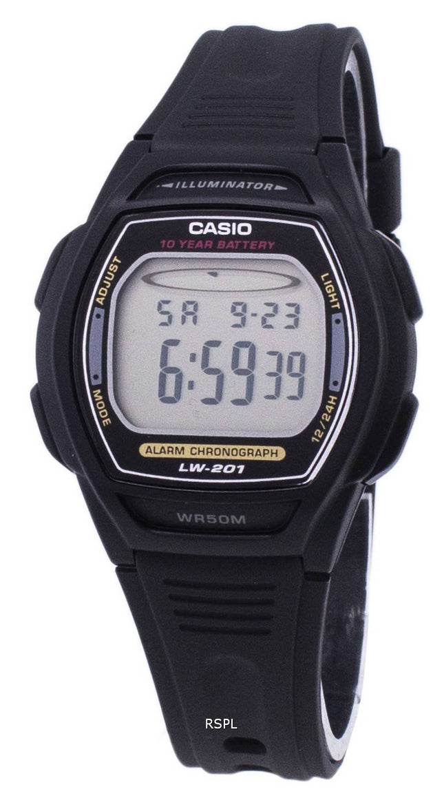 Casio Digital Alarm Chrono Illuminator LW-201-1AVDF kvinders ur