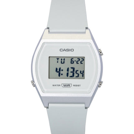 Casio digital harpiksrem hvid urskive kvarts LW-204-7A unisexur