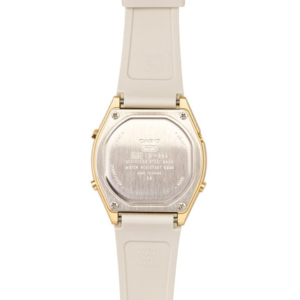 Casio digital harpiksrem cremefarvet urskive kvarts LW-204-9A unisexur