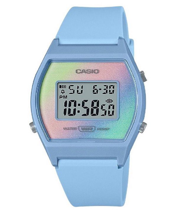 Casio Digital Blue Resin Rem Multicolor Urskive Quartz LW-205H-2 Dameur