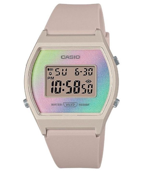 Casio Digital Resin Rem Multicolor Urskive Quartz LW-205H-4 Dameur