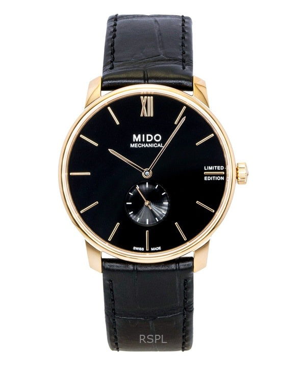 Mido Baroncelli Limited Edition læder sort urskive automatisk M037.405.36.050.00 herreur