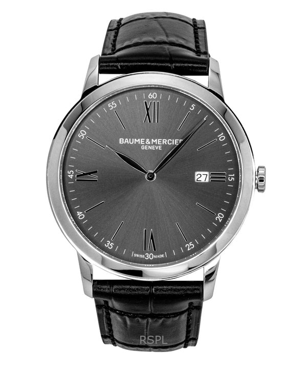 Baume &amp; Mercier Classima læderrem sort urskive kvarts M0A10416 herreur