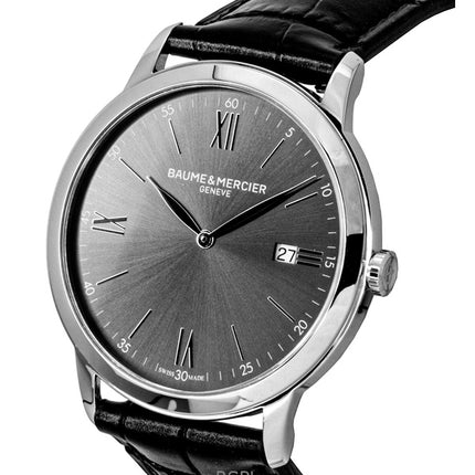 Baume &amp; Mercier Classima læderrem sort urskive kvarts M0A10416 herreur