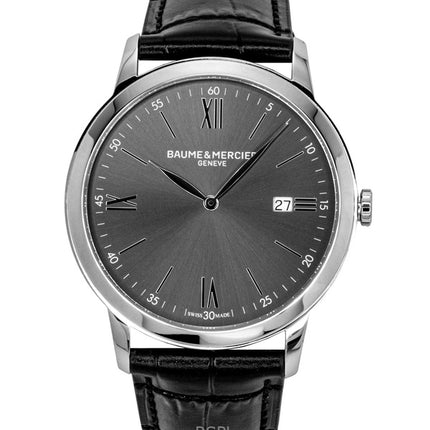 Baume &amp; Mercier Classima læderrem sort urskive kvarts M0A10416 herreur