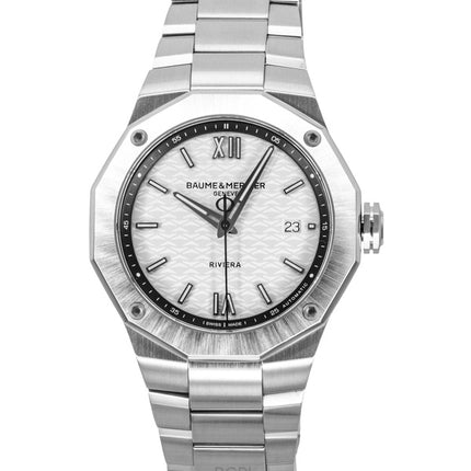Baume &amp; Mercier Riviera rustfrit stål sølvfarvet urskive automatisk M0A10829 100M herreur