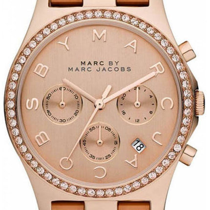 Marc By Marc Jacobs Henry Chronograph krystaller Rose Gold Dial MBM3118 kvinders ur