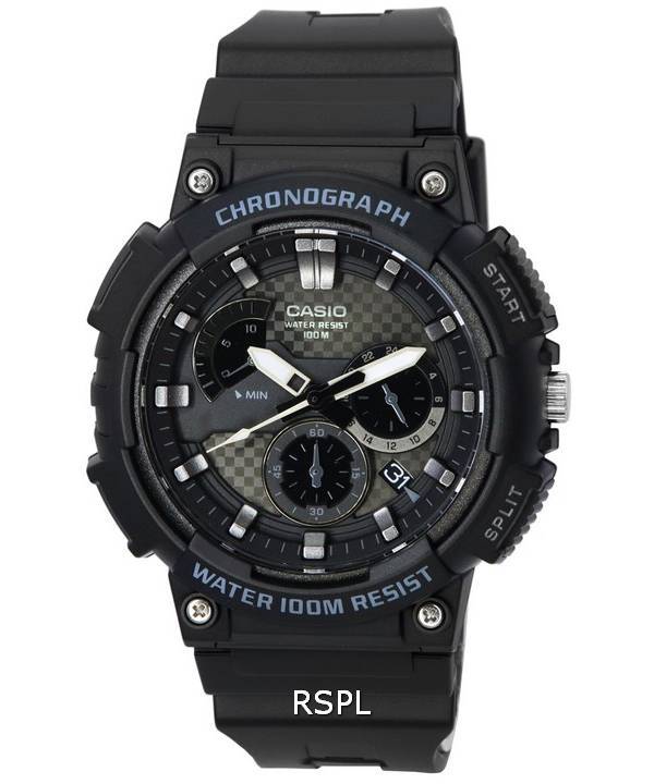 Casio Standard Analog Retrograd Chronograph Quartz MCW-200H-1A2 MCW200H-1A2 100M herreur