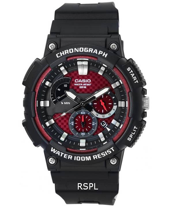 Casio Standard Analog Retrograd Chronograph Quartz MCW-200H-4A MCW200H-4 100M herreur