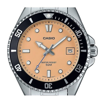 Casio Standard Analog rustfrit stål Lakseskive Quartz MDV-10D-4A2V herreur