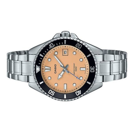 Casio Standard Analog rustfrit stål Lakseskive Quartz MDV-10D-4A2V herreur