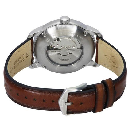 Fossil Heritage Brown LiteHide læderrem Cream Dial Automatisk ME3221 unisex ur