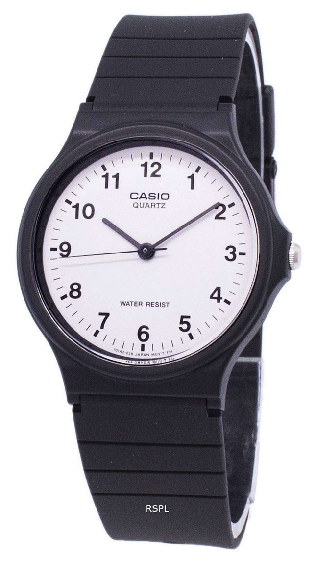 Renoveret Casio Classic Analog Quartz Hvid Skive MQ-24-7BLDF MQ-24-7BL Herreur