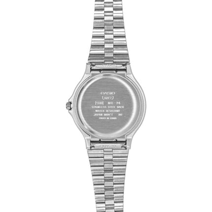 Casio analog rustfrit stålarmbånd sølv Sunray-urskive kvarts MQ-24DA-1A unisexur