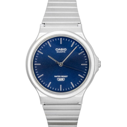 Casio analog rustfrit stål blå urskive kvarts MQ-24DA-2A unisexur