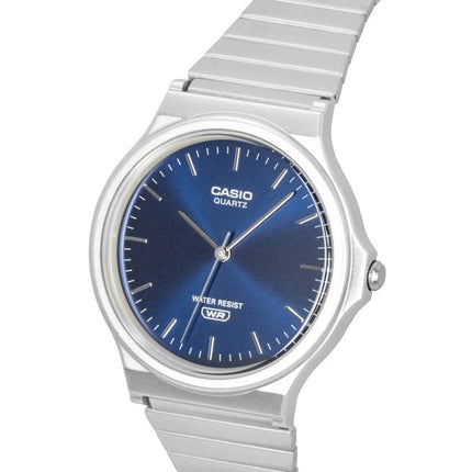 Casio analog rustfrit stål blå urskive kvarts MQ-24DA-2A unisexur