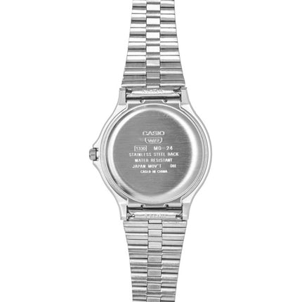 Casio analog rustfrit stål blå urskive kvarts MQ-24DA-2A unisexur