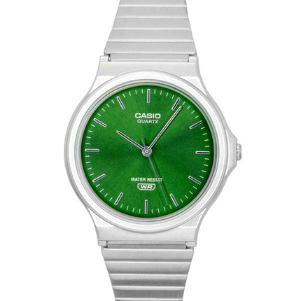 Casio analog rustfrit stål grøn urskive kvarts MQ-24DA-3A unisexur