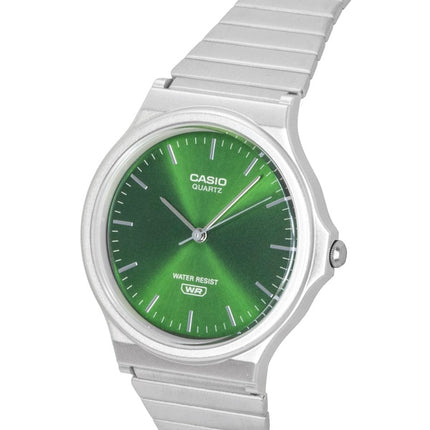 Casio analog rustfrit stål grøn urskive kvarts MQ-24DA-3A unisexur