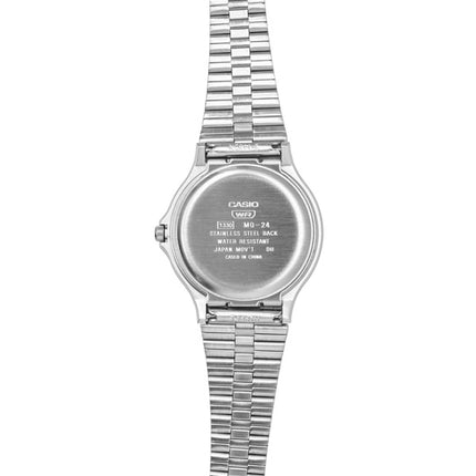 Casio analog rustfrit stål grøn urskive kvarts MQ-24DA-3A unisexur