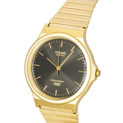 Casio analog harpiksrem sort urskive kvarts MQ-24GA-1A unisexur