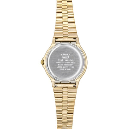 Casio analog harpiksrem sort urskive kvarts MQ-24GA-1A unisexur