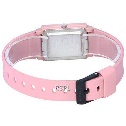 Casio Analog Pink Resin Rem Sort Urskive Quartz MQ-38UC-4A MQ38UC-4A Dameur